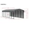 Arrow Storage Products Galvanized Steel Carport, W/ 1-Sided Enclosure, Compact Car Metal Carport Kit, 10'x29'x7', Eggshell CPH102907ECL1 - alternate 6